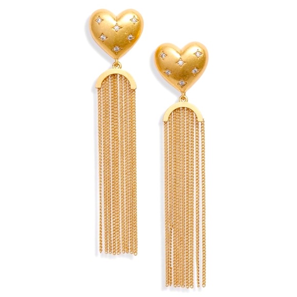 kate spade Jewelry - Kate spade heart tassel drop earrings